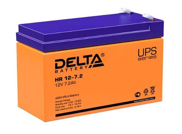 12V / 7.2Ah, аккумулятор для UPS, Delta HR 12-7.2