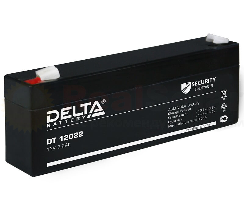 12V / 2.2Ah, аккумулятор для UPS, Delta DT 12022