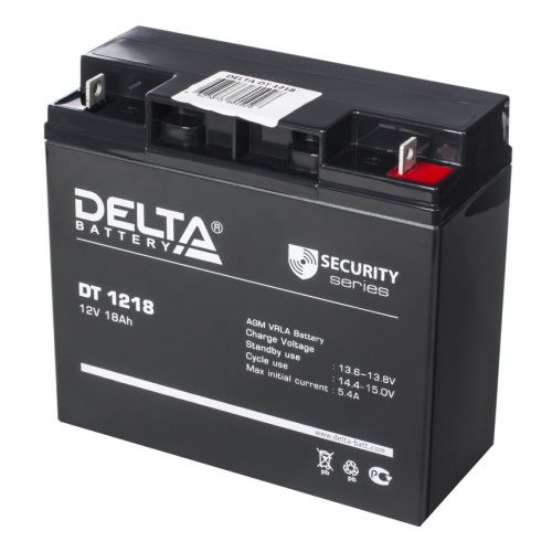 12V / 18Ah, аккумулятор для UPS, Delta DT 1218
