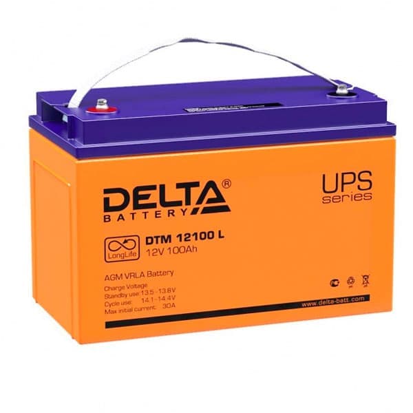 12V / 100Ah, аккумулятор для UPS, Delta DTM 12100 L