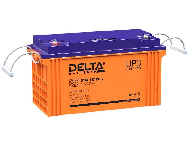 12V / 120Ah, аккумулятор для UPS, Delta DTM 12120 L