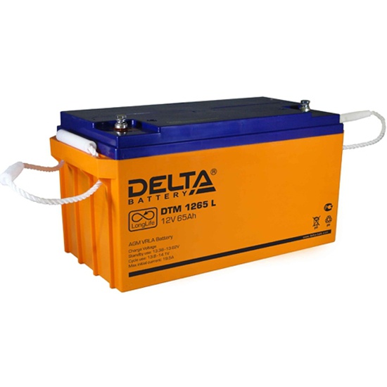 12V / 65Ah, аккумулятор для UPS, Delta DTM 1265 L