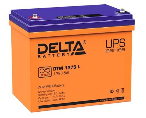12V / 75Ah, аккумулятор для UPS, Delta DTM 1275 L