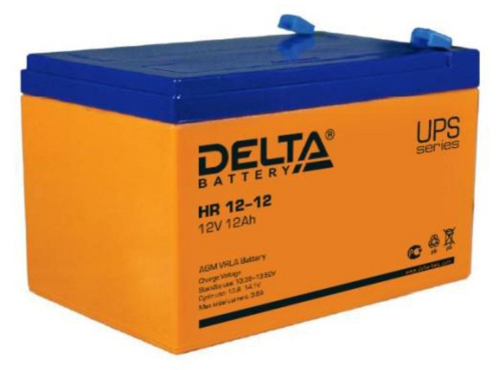 12V / 12Ah, аккумулятор для UPS, Delta HR 12-12