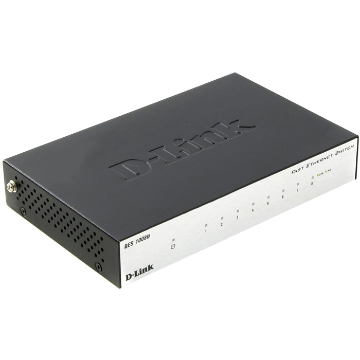 Коммутатор D-Link DES-1008D/L2B, 8xLAN 100Mbps