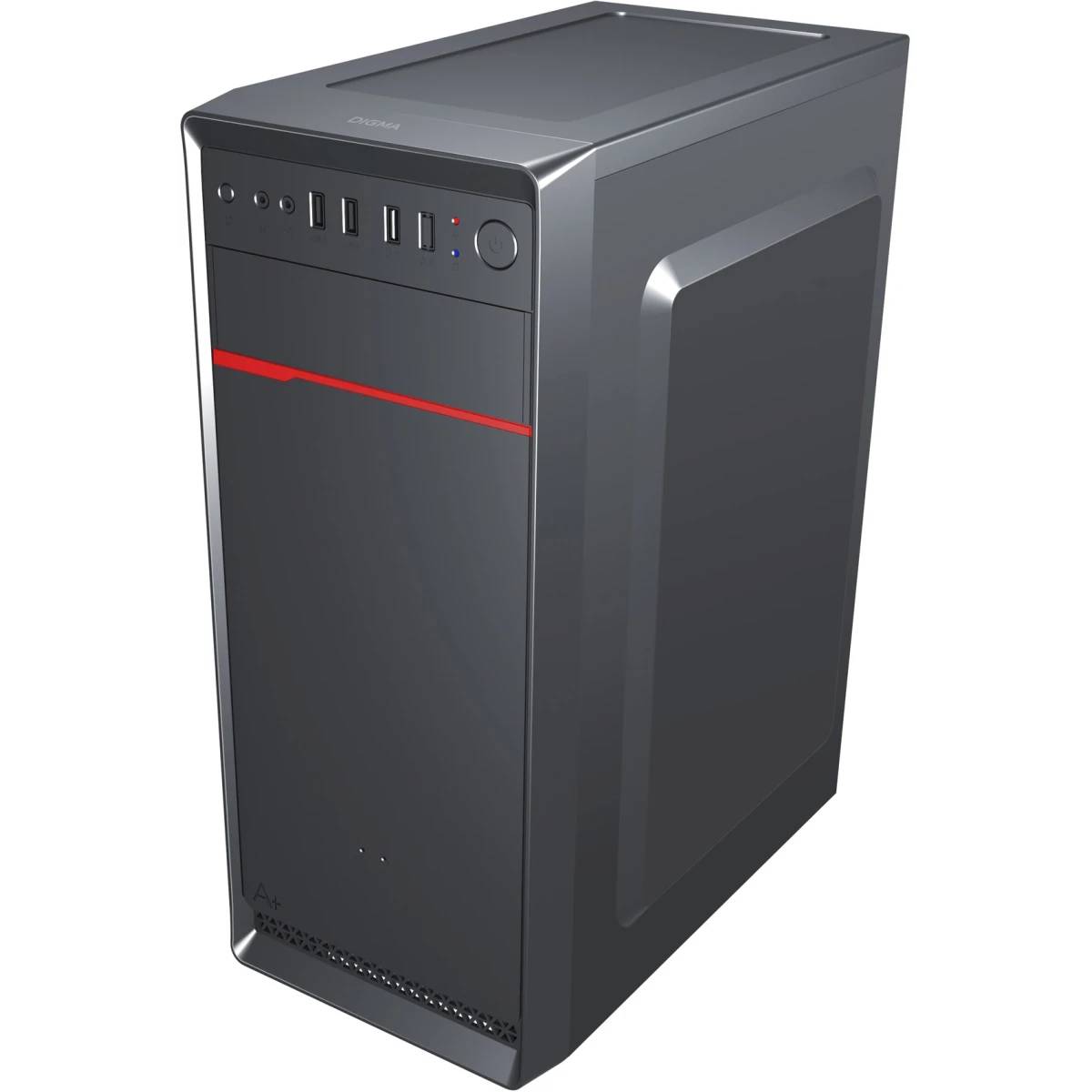 Корпус Digma DCC-MD302 черный, без БП, ATX