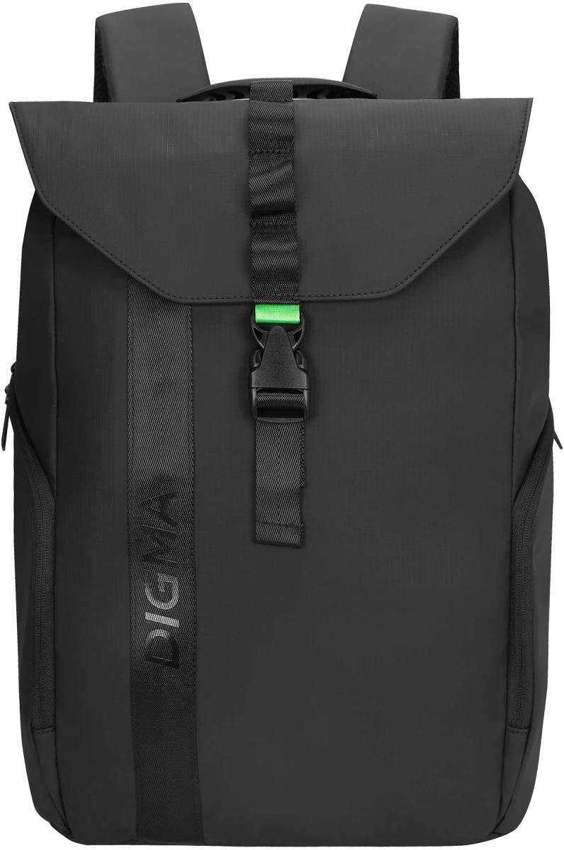 Рюкзак Digma Lifestyle L1 Black (DGBP15L1BK), 15.6", черный