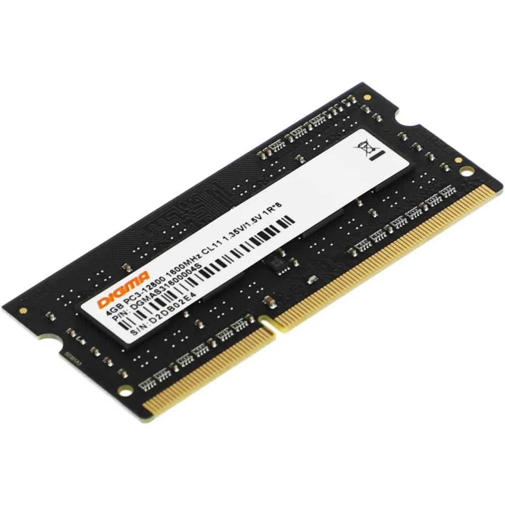 Оперативная память для ноутбука 4Gb Digma DGMAS31600004S, SODIMM DDR III, PC-12800, 1600MHz, 1.35V