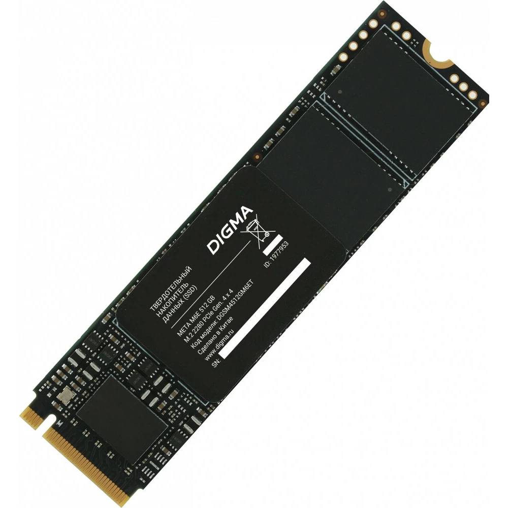 512Gb SSD Digma Meta M6E DGSM4512GM6ET, (5000/2600), NVMe M.2