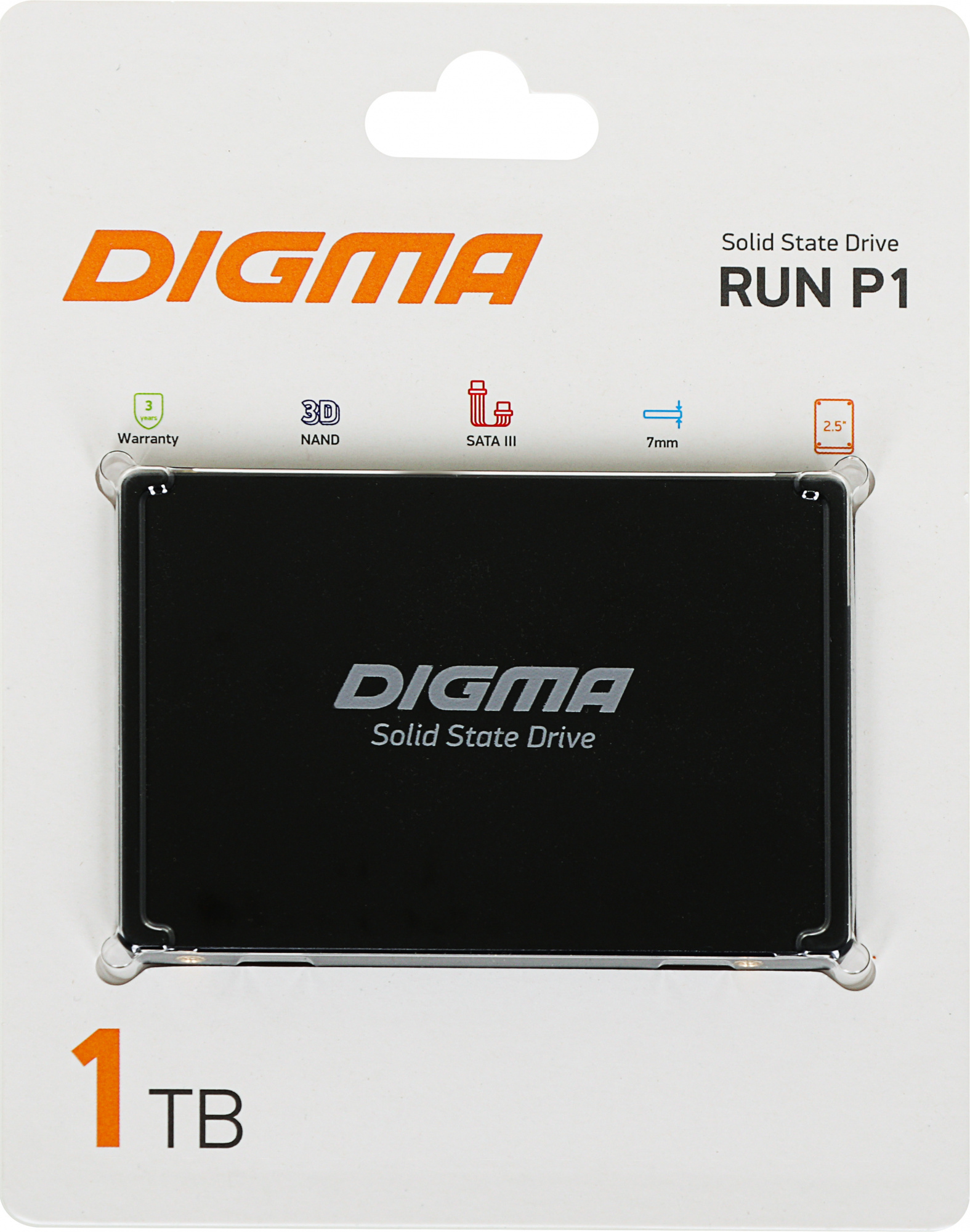 1Tb SSD Digma Run P1 DGSR2001TP13T, 2.5", (500/400), SATA III