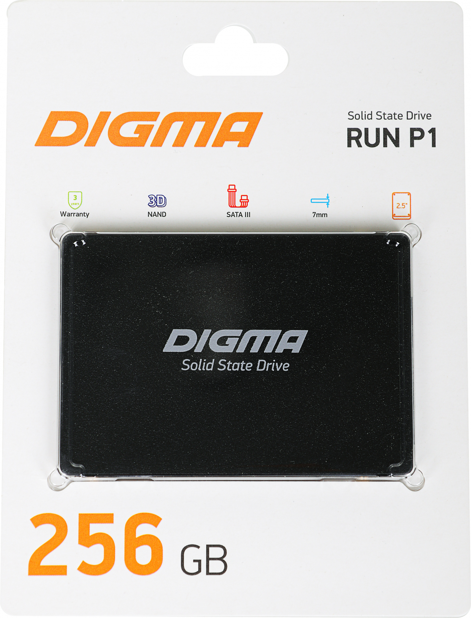 256Gb SSD Digma Run P1 DGSR2256GP13T, 2.5", (500/400), SATA III