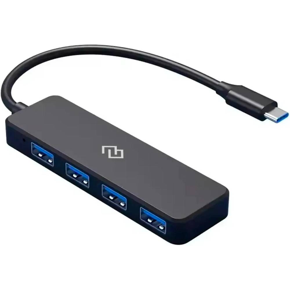 Разветвитель USB-C Digma DHUB-4USB-C-2.0, черный