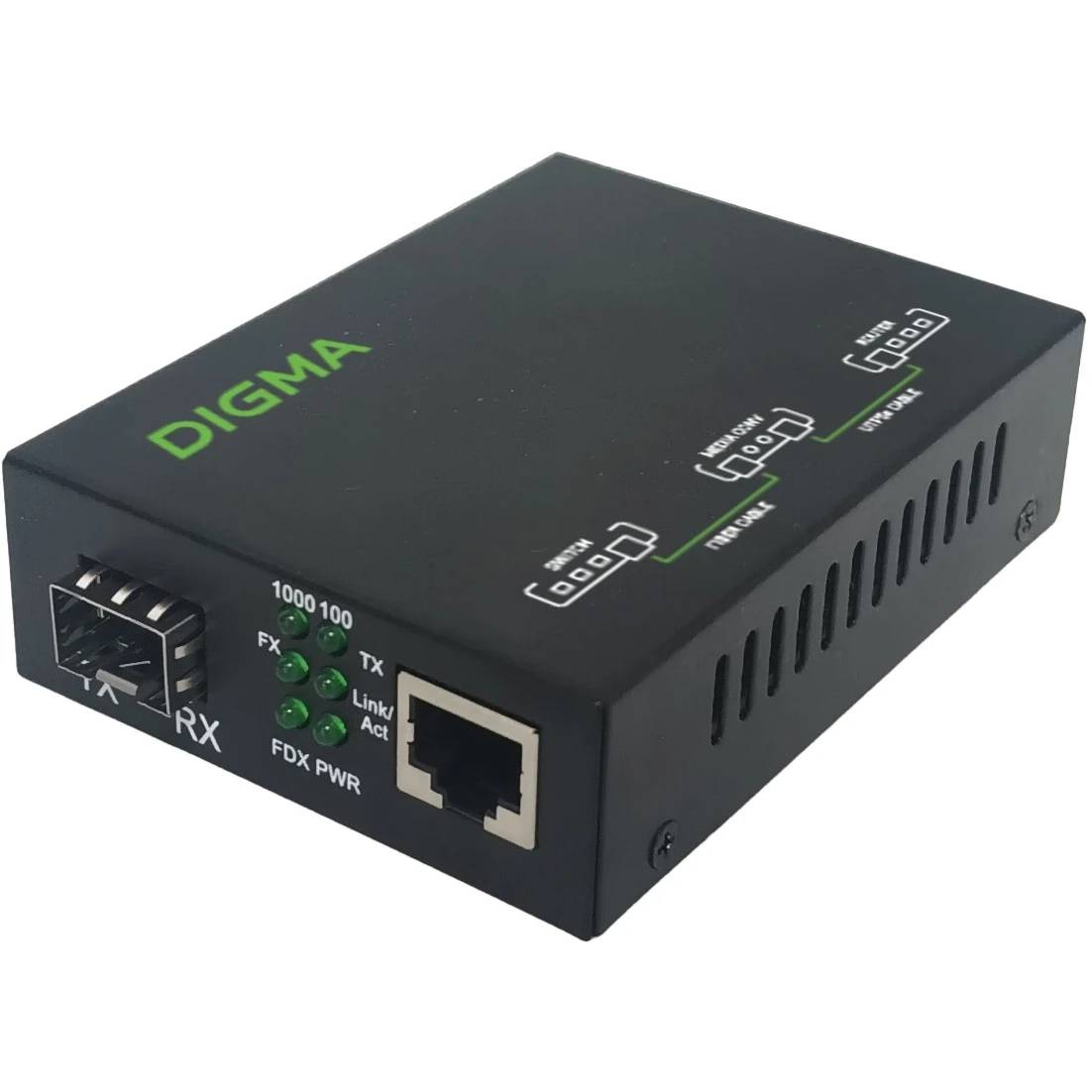 Медиаконвертер Digma DMC-1G-SFPL