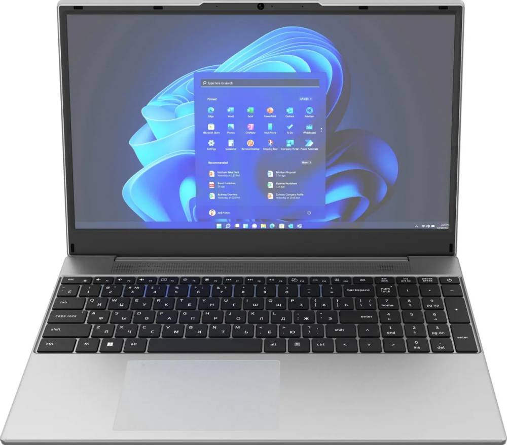 Ноутбук Digma Pro Breve DN15R7-ADXW01, 15.6" IPS, Ryzen 7 5700U/ 16Gb/ 512SSD/ W11/ Silver