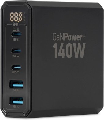 СЗУ Digma Pro DPW10A, черный, 3xUSB Type-C, 2xUSB (DPW1A4G024BK)