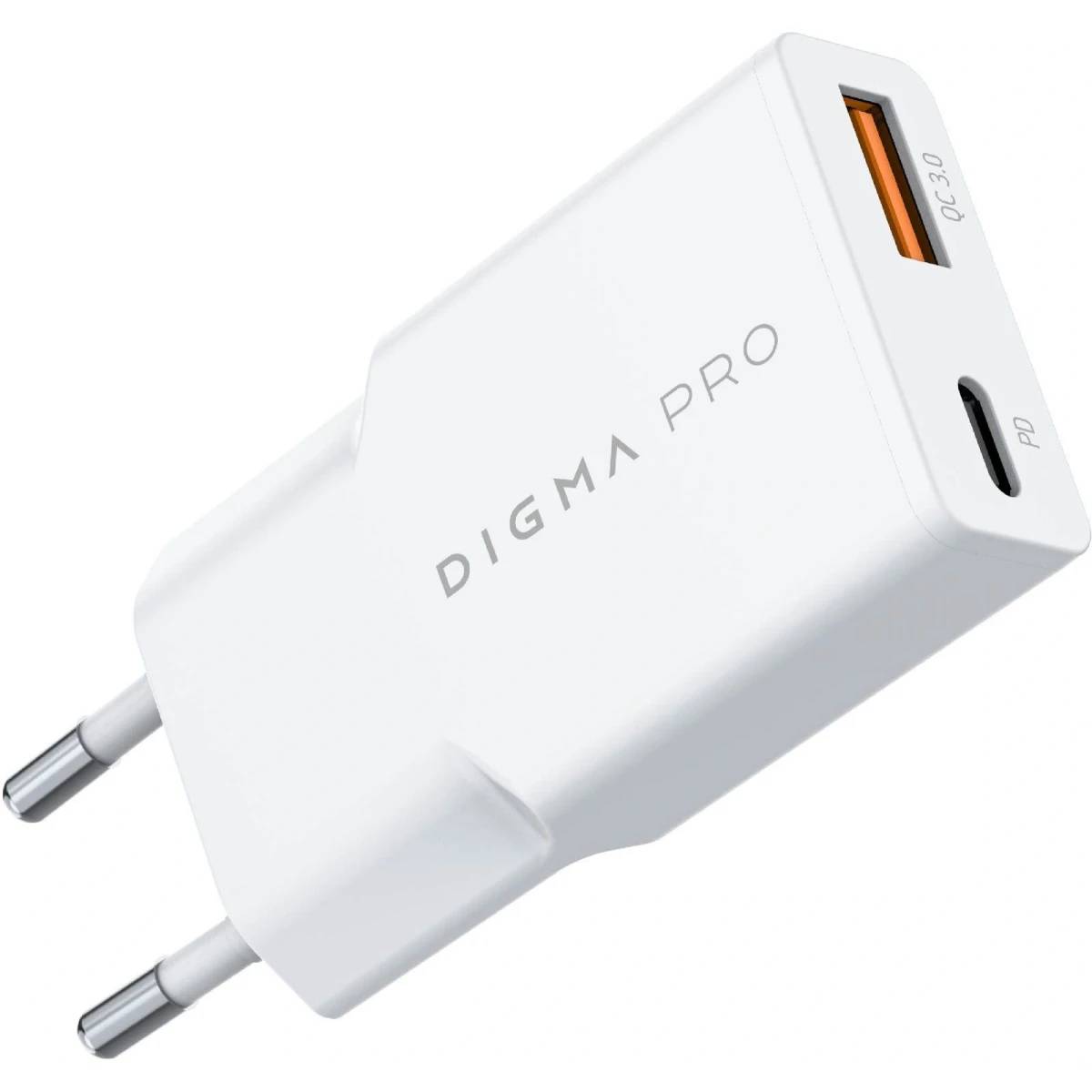 СЗУ Digma DPW2A2GX11WH, белый, USB, USB Type-C, 20W