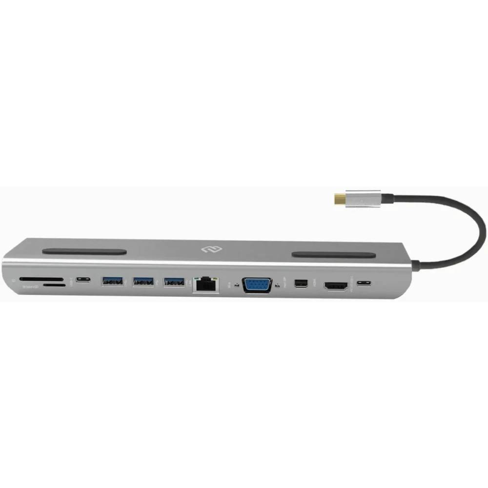 Док-станция Digma DS-990UC_G, 3xUSB-A, 1xUSB-C, 1xHDMI, 1xVGA, 1xMini DP, 1xLAN