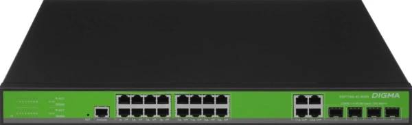 Коммутатор Digma DSP716G-4C-R300, 16xLAN 1Gbps, PoE