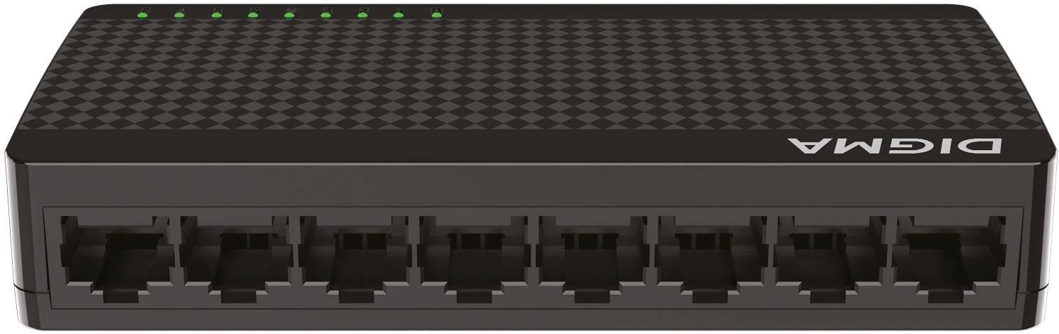 Коммутатор Digma DSW-108GEV2, 8xLAN 1Gbps