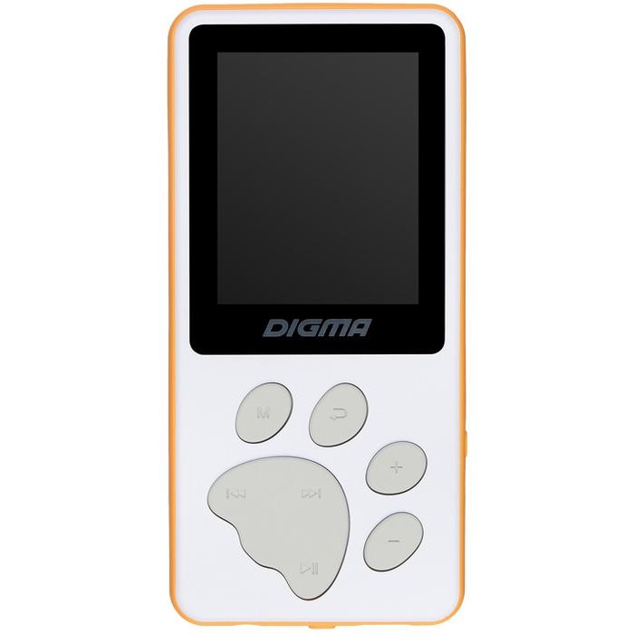 MP3 плеер Digma S4 8Gb, белый-оранжевый