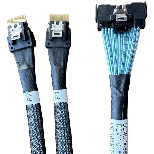 Кабель DiliVing DLMC74-8871, MCIO x8 (SFF-TA-1016) - Slimline SAS x4 (SFF-8654), 1м