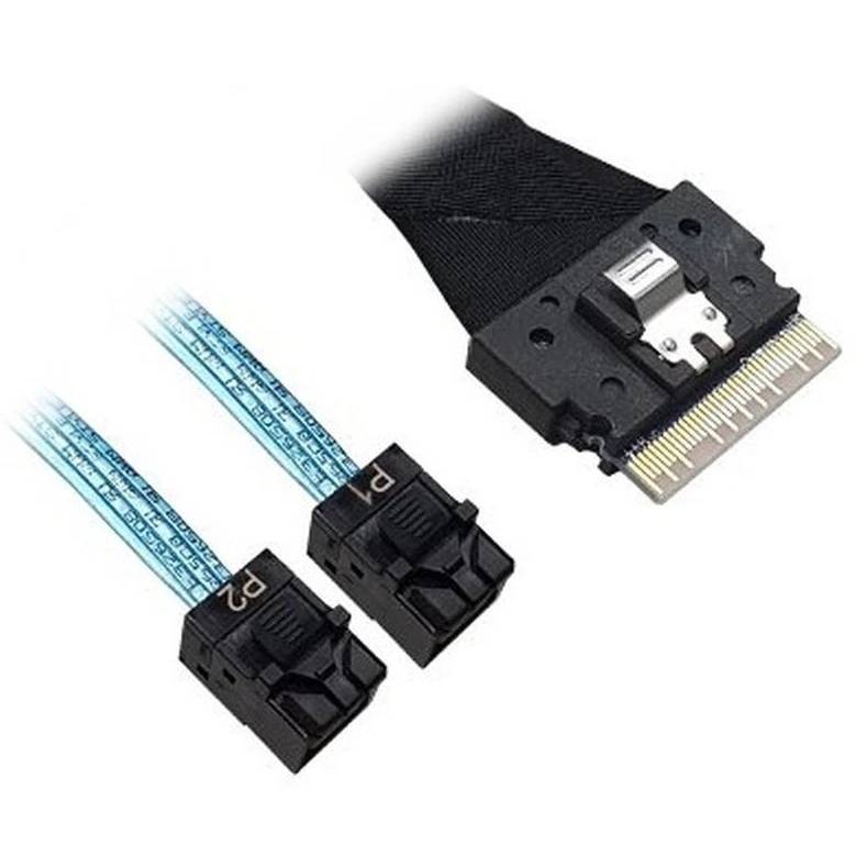 Кабель DiliVing DLSL74-8911, 2 x mini SAS HD (SFF-8643) - Slimline SAS x8 (SFF-8654), 1м