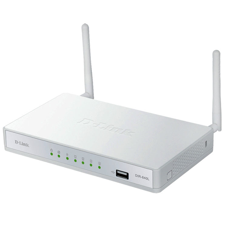 Роутер Wi-Fi D-Link DIR-640L/A2A, 802.11b/g/n, 300Mbps, 4xLAN 1Gbps, 1xWAN, USB
