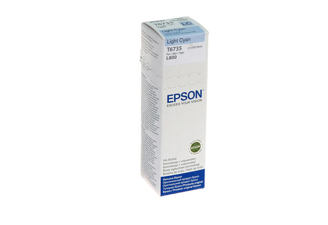 Контейнер Epson T6735 EcoTank, светло-голубой C13T673598