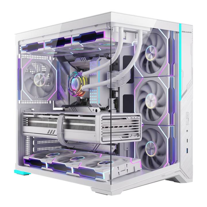 Корпус Esgaming Zero White, без БП, mATX
