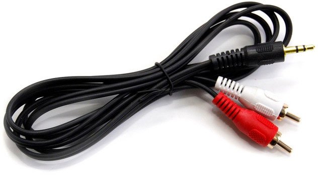 Кабель Jack3.5 (M) - 2xRCA (M) ExeGate EX-CCA-458-2.0 EX225927RUS, 2м, черный
