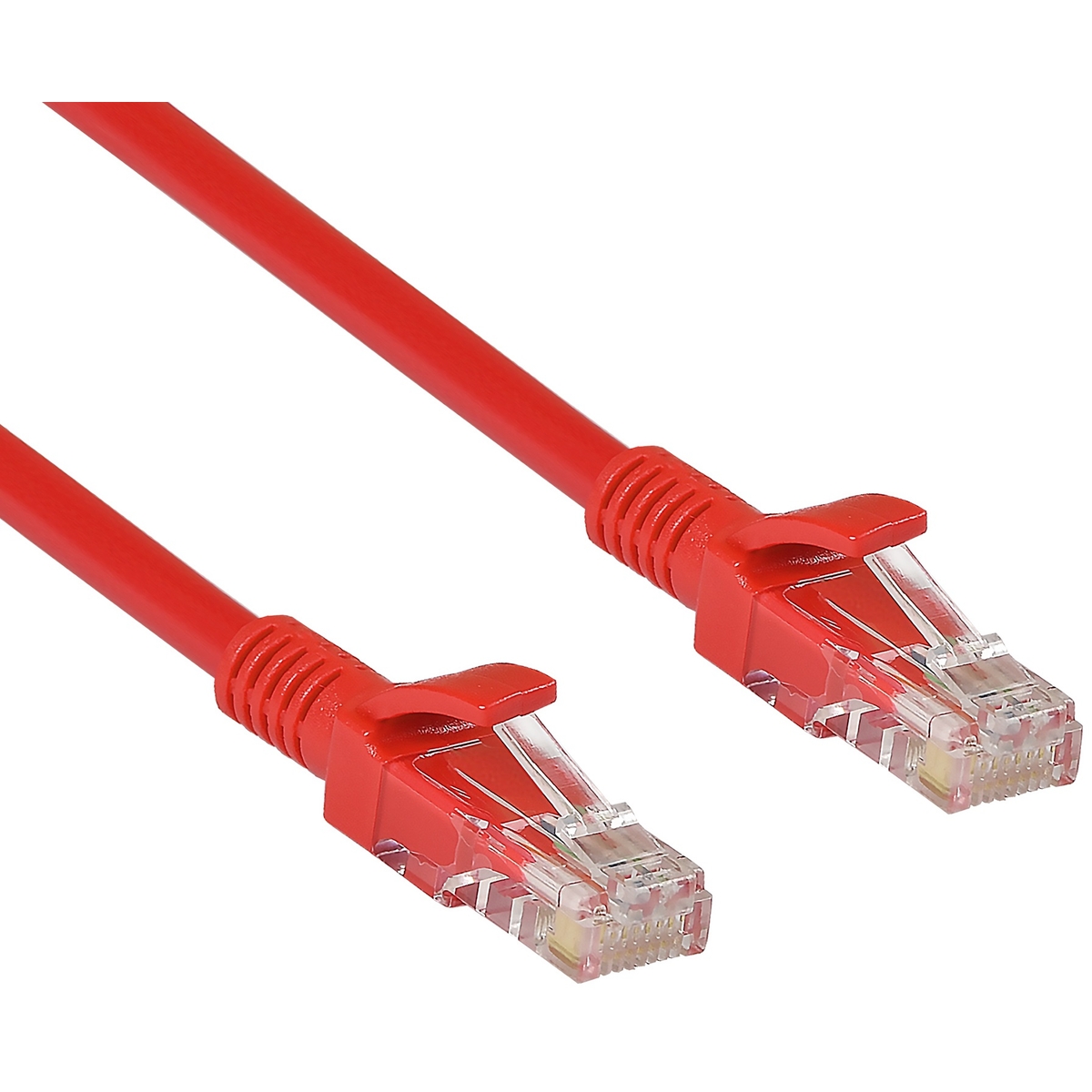 Патч-корд 2м, UTP cat.5e, ExeGate UTP-RJ45-RJ45-5e-2M-RD EX258676RUS, красный