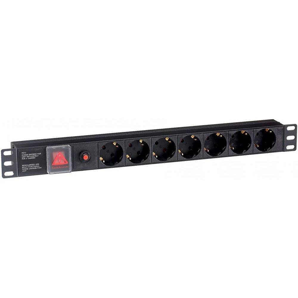 Блок силовых розеток ExeGate ServerPro PDU-19H702 Al-7S-C14-SW-O (EX280837RUS)
