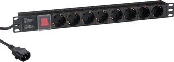 Блок силовых розеток ExeGate ServerPro PDU-19H806 Al-8S-C14-3-SW (EX280845RUS)