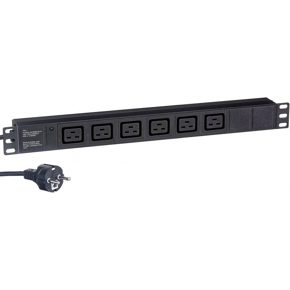 Блок силовых розеток ExeGate PDU-19H013 Al-6C19-EU3CU-SW (EX280871RUS)