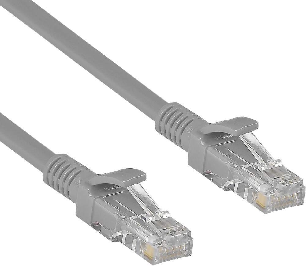 Патч-корд 3м, UTP cat.6, ExeGate UTP-RJ45-RJ45-C6-CU-3M-GY EX282006RUS, серый
