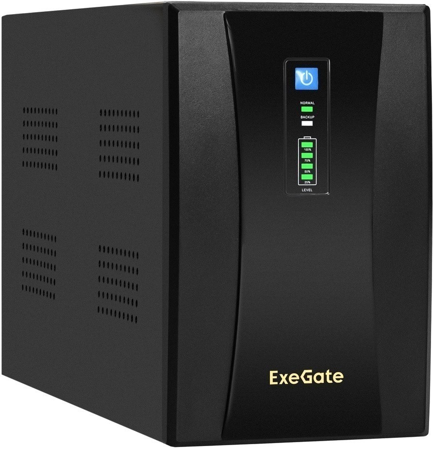 ИБП ExeGate SpecialPro UNB-2000.LED.AVR.1SH.2C13.RJ.USB EX292607RUS, 2000VA (1xSchuko + 2xIEC C13)