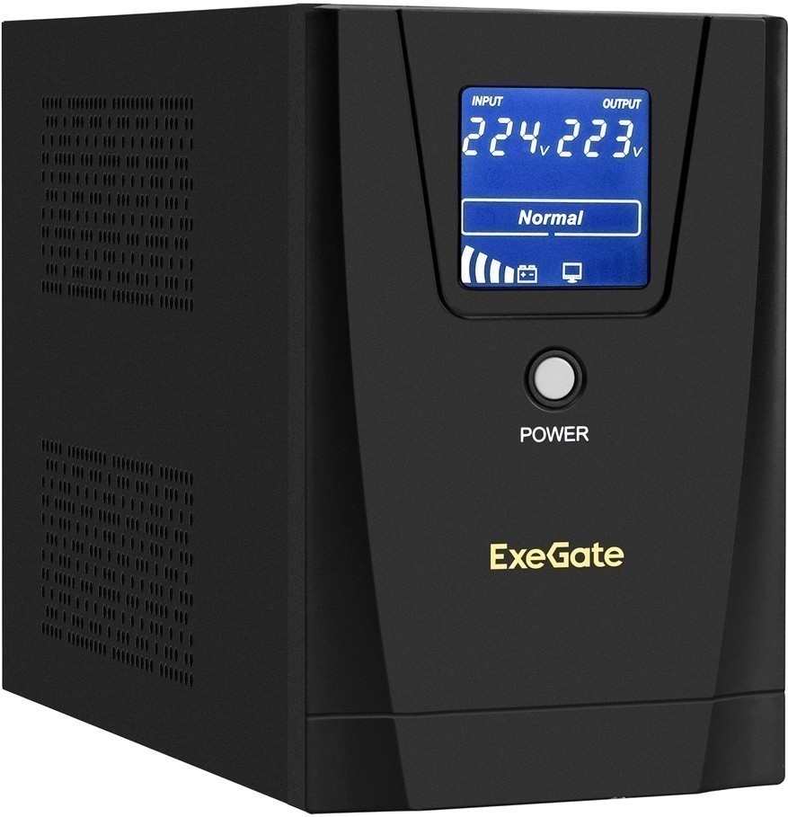 ИБП ExeGate SpecialPro Smart LLB-1500.LCD.AVR.2SH.3C13.USB EX292800RUS, 1500VA (2xSchuko + 3xIEC C13)