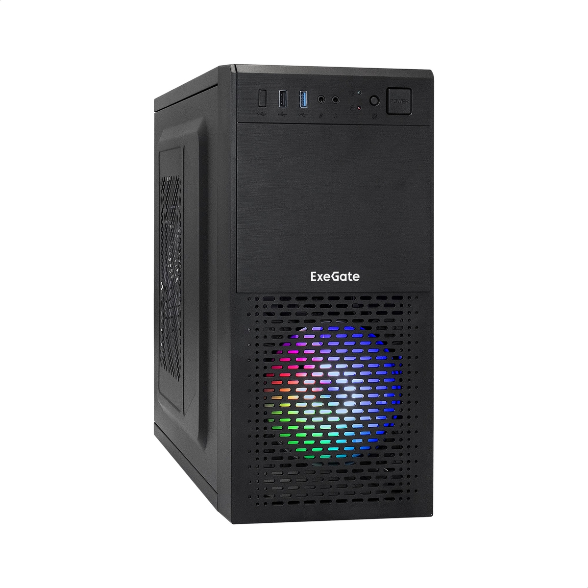 Корпус ExeGate mEVO-7807 EX292981RUS, черный, без БП, mATX