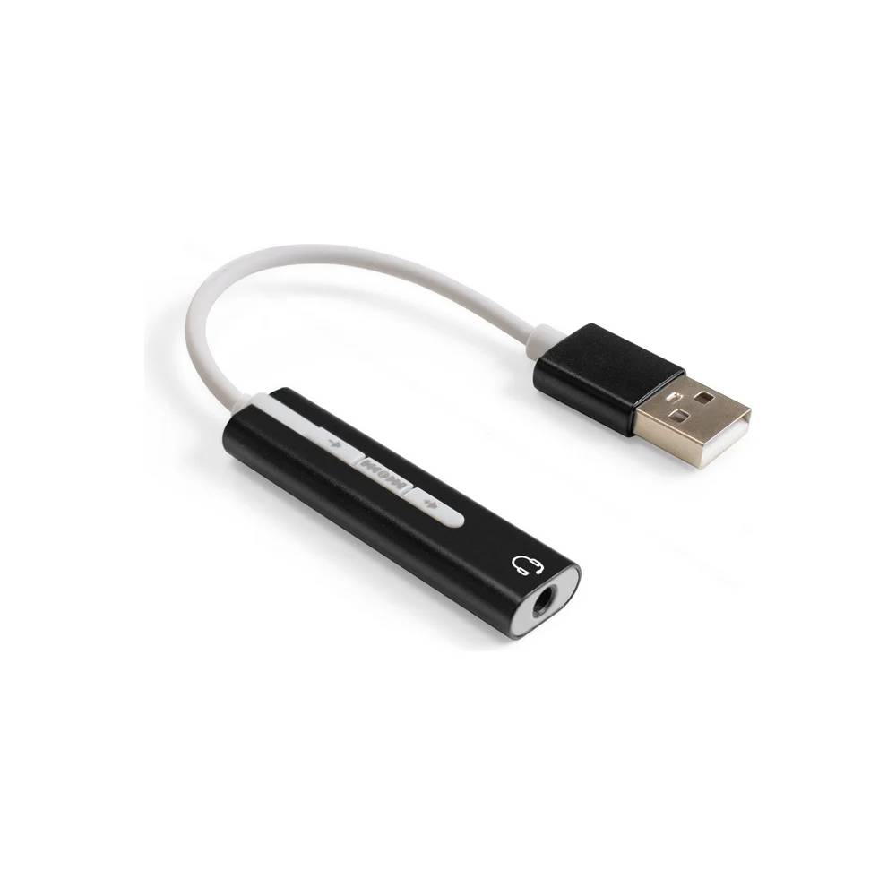 Кабель адаптер USB2.0 (M) - Jack3.5 (F), ExeGate EX-AU-04B EX296332RUS черный