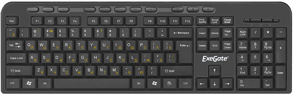 Клавиатура ExeGate LY-500M EX286177RUS, черный