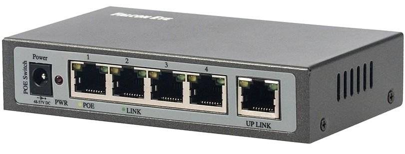 Коммутатор Falcon Eye FE-104POE-S, 4xLAN 100Mbps, 1xUplink, PoE