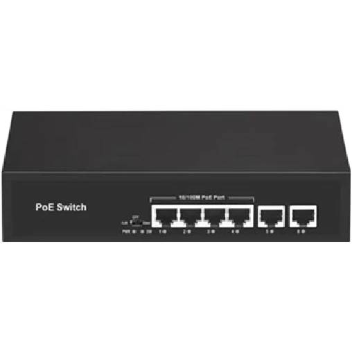 Коммутатор Falcon Eye FE-4FPF2, 4xLAN 100Mbps, 2xUplink, PoE