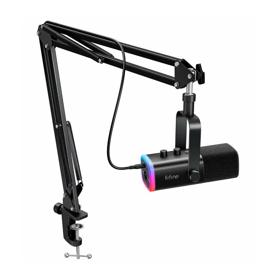 Микрофон FIFINE AM8T, со стойкой-держатель, черный