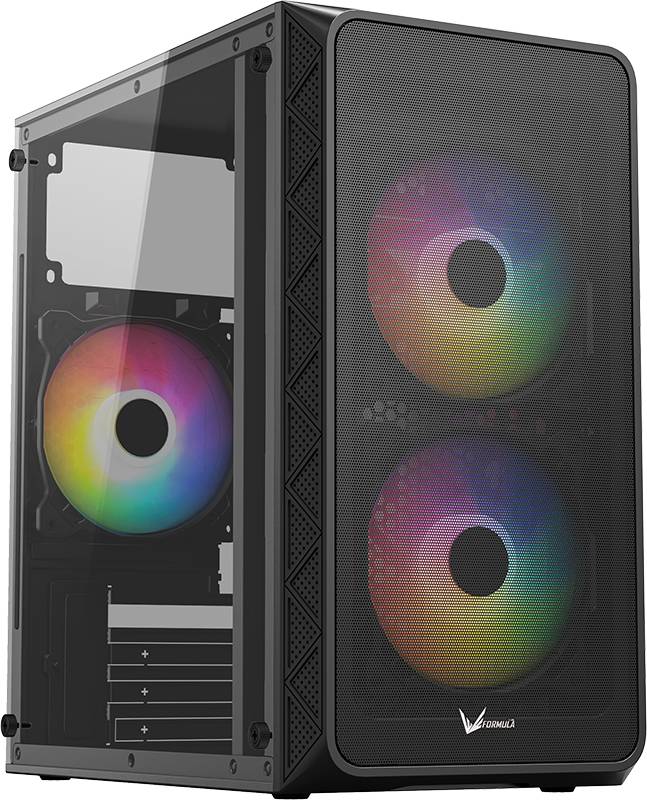 Корпус Formula Air Mesh G4 Black, без БП, mATX
