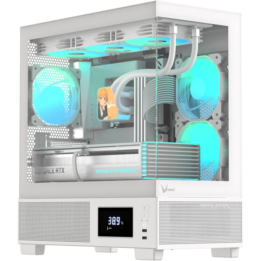 Корпус Formula Crystal E1M White, без БП, mATX
