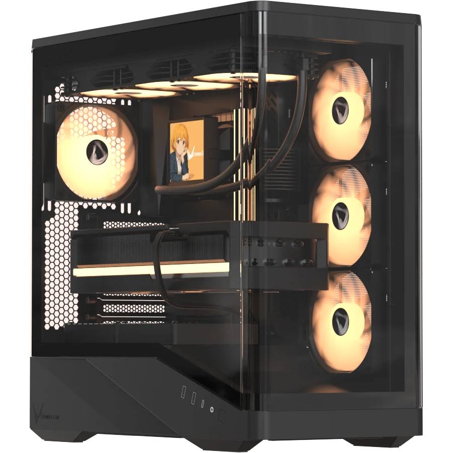 Корпус Formula Crystal U9 PA Black, без БП, E-ATX