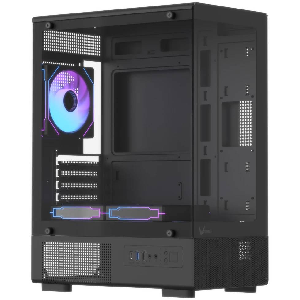 Корпус Formula Crystal Z1CM PLUS AR v2 Black, без БП, mATX
