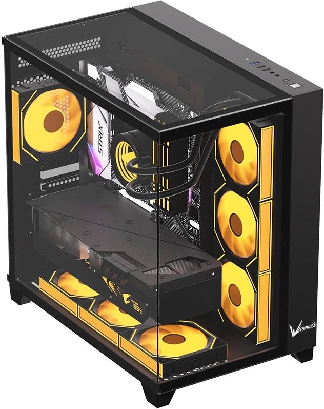 Корпус Formula Crystal Z9M Black, без БП, mATX