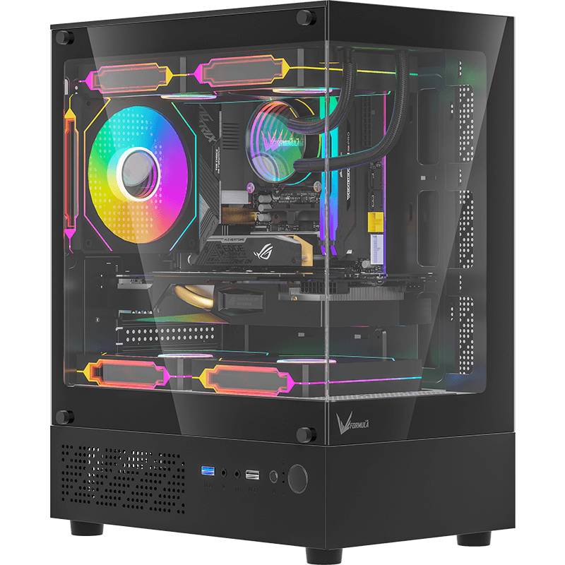 Корпус Formula Crystal Z1CM PLUS AR Black, без БП, mATX