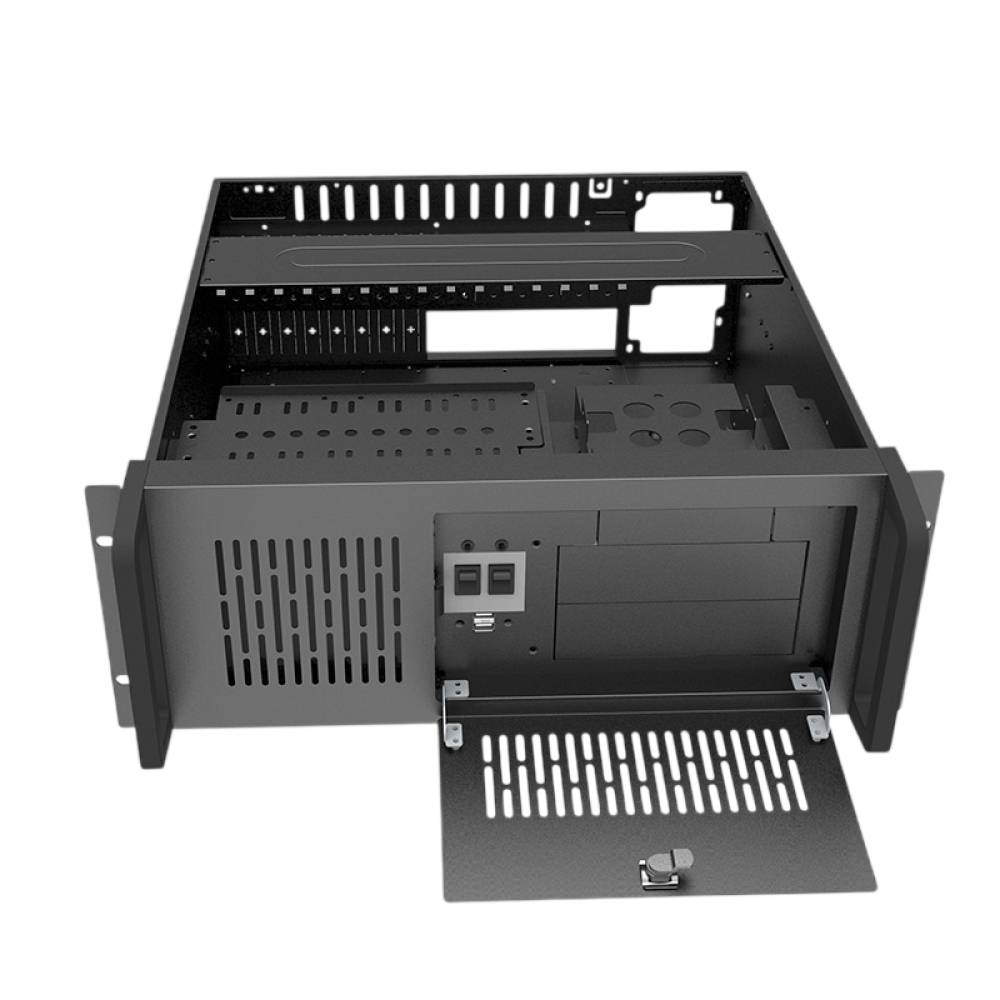Серверный корпус Foxline FL-4U-835, БезБП, 1x2.5"/8x3.5", 4U, ATX